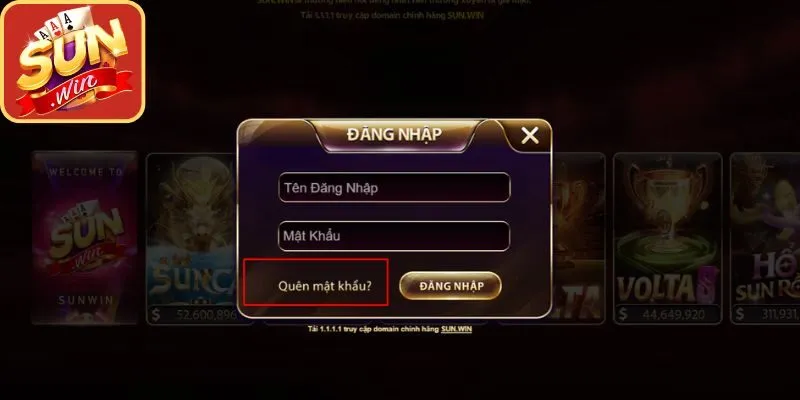 Hướng dẫn tường tận các bước lấy lại mật khẩu Sunwin
